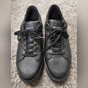 Kizik Mens Vegas 2 Hands Free Leather Black Casual Comfort Sneaker Shoes Size 11